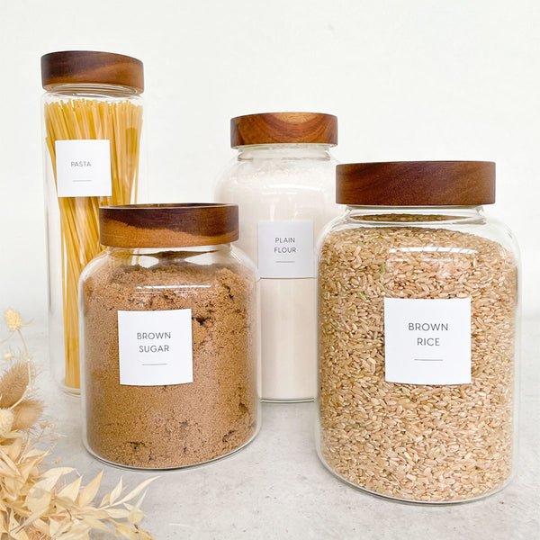 Acacia Pantry Jars - Screw Top - The Pretty Store