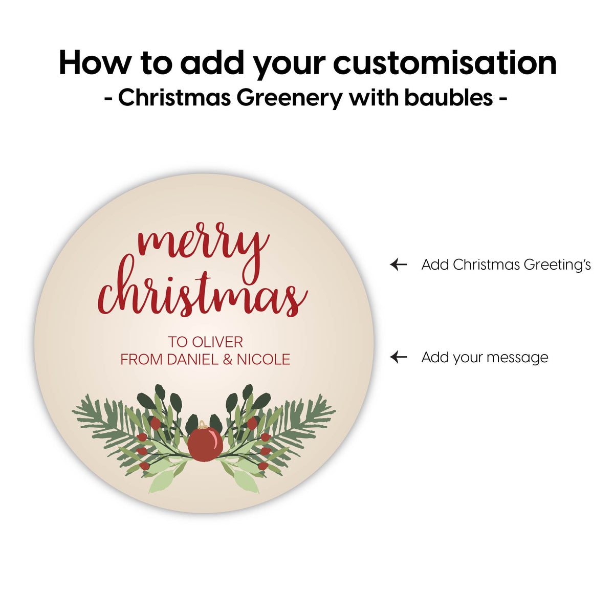 Christmas Label Set - Christmas Greenery