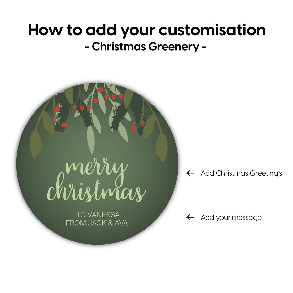 Christmas Label Set - Christmas Greenery