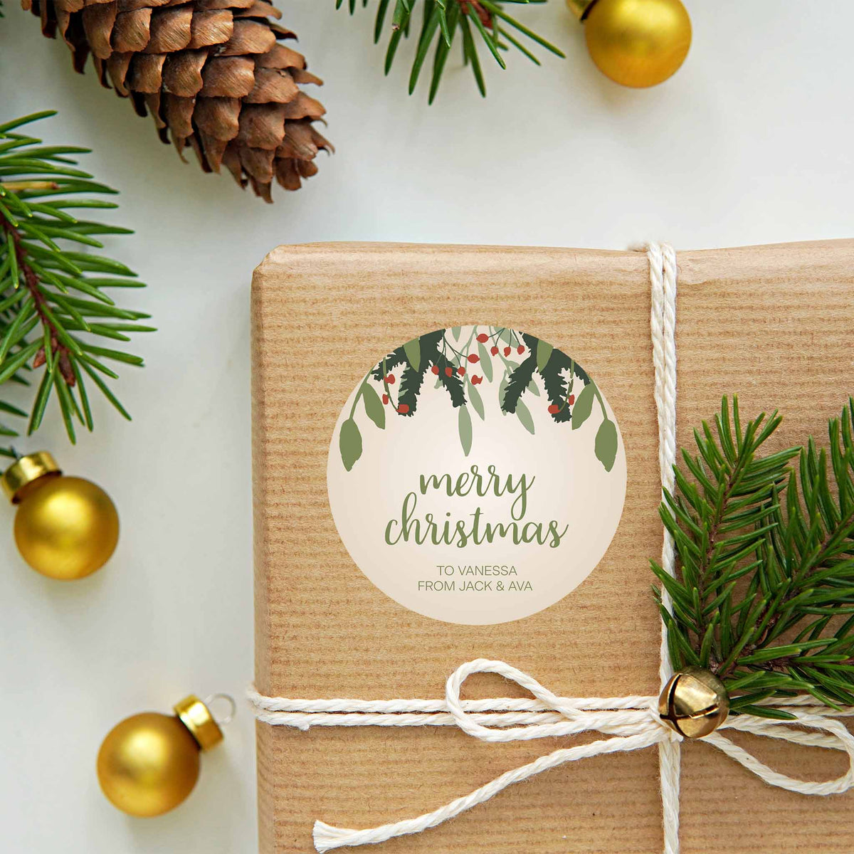 Christmas Label Set - Christmas Greenery