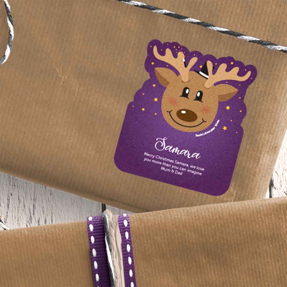 Christmas Label Set - Santa&#39;s Reindeer&#39;s