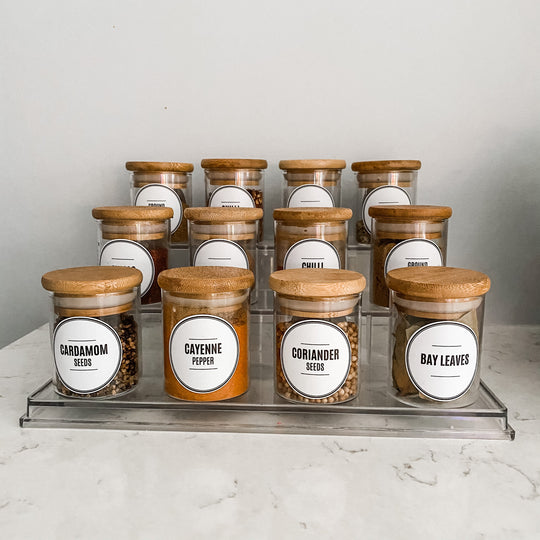 10 Spice Jars 120ml Storage Jar for Spices With a Minimalist Label Kitchen  Home Organization Labels -  Norway
