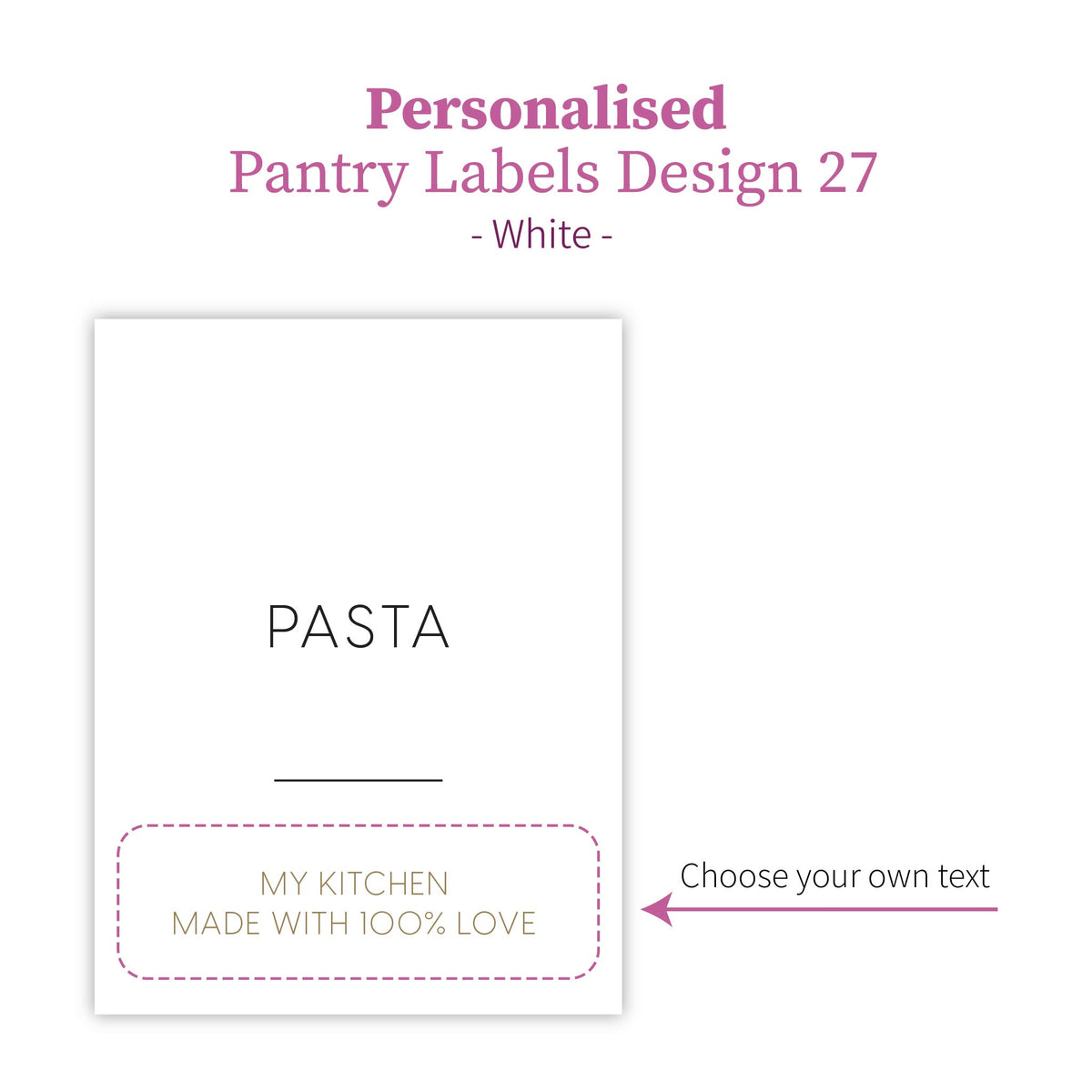 Personalised Pantry Label Set - Design 27