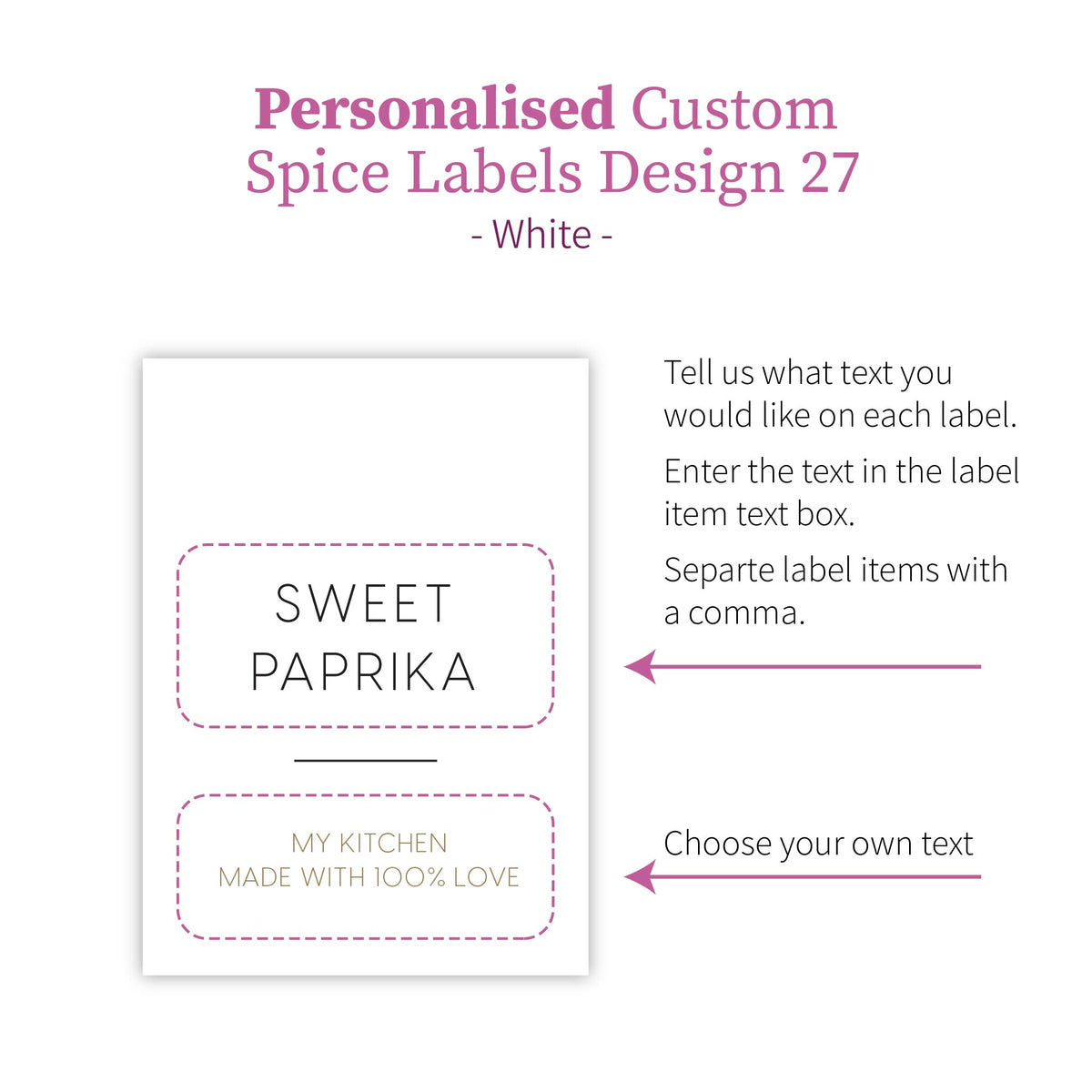 Personalised Custom Spice Labels - Design 27