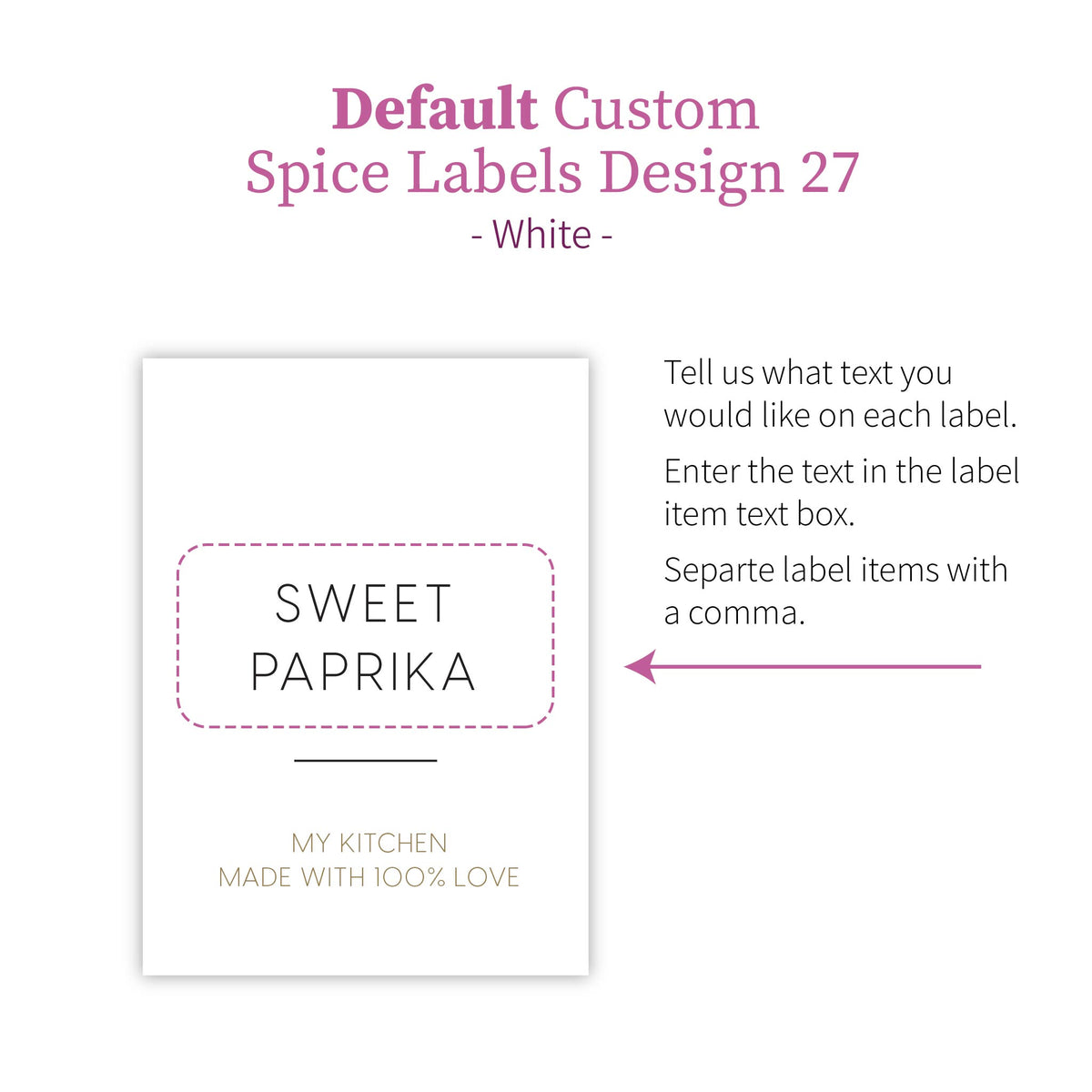 Personalised Custom Spice Labels - Design 27