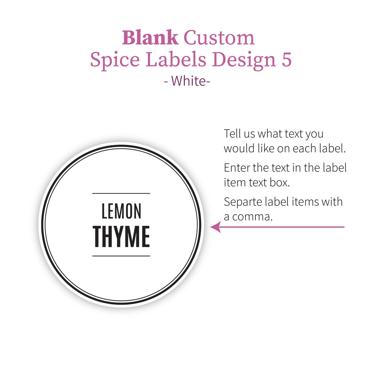 Personalised Custom Spice Labels - Design 5