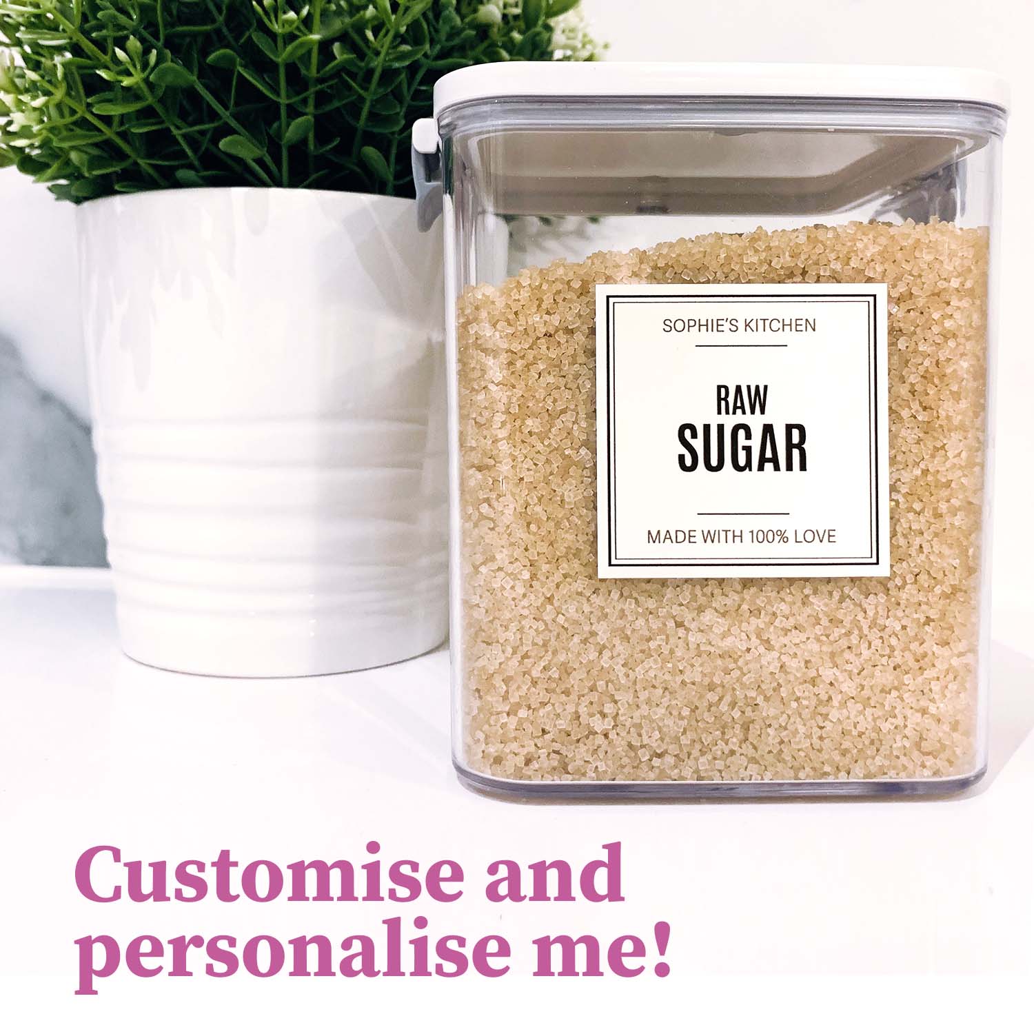Customizable Pantry Labels Personalised Custom Pantry Labels - Design 5 - The Pretty Store