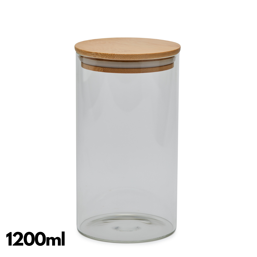 Pantry Glass Jars with Bamboo Lid