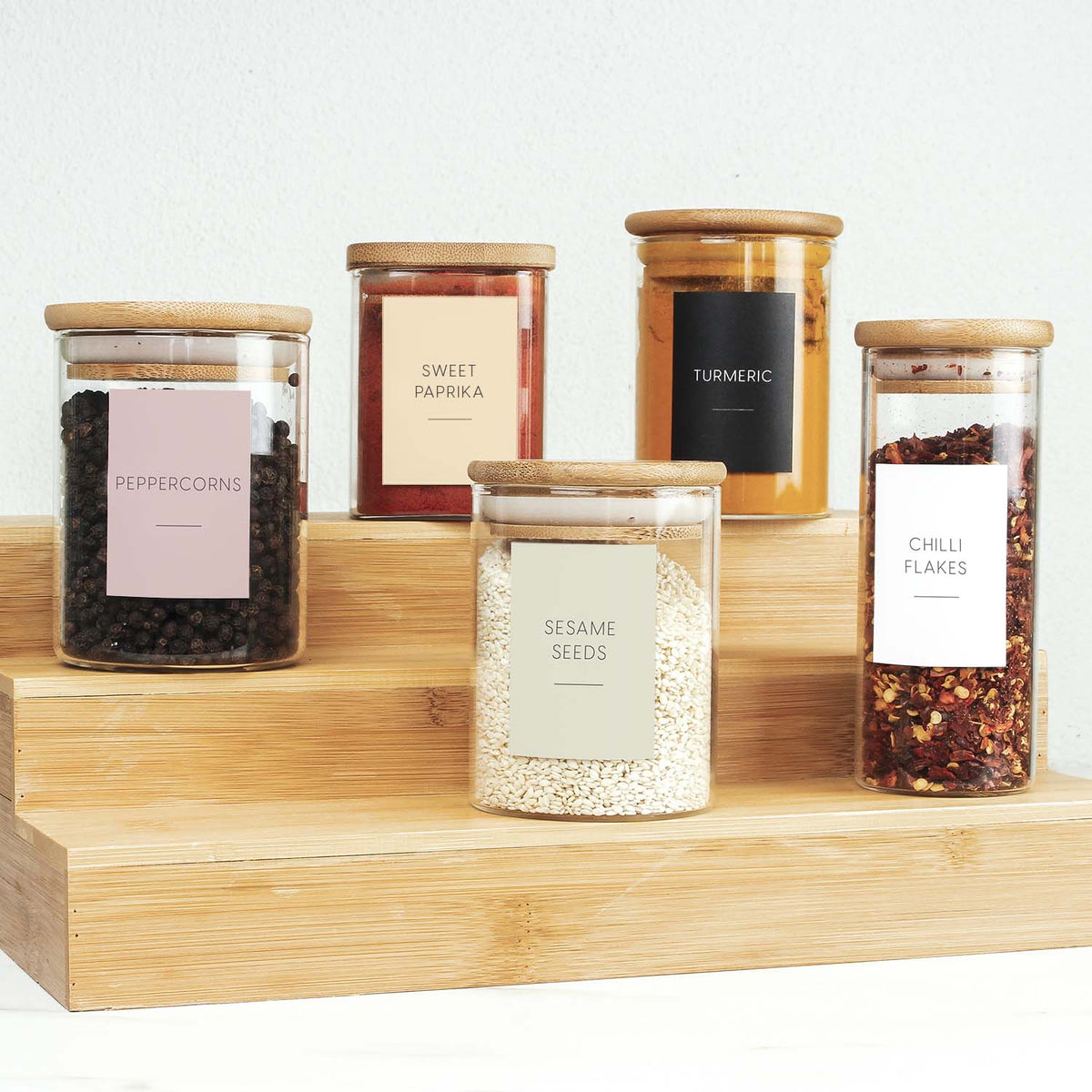 Spice Jar Label Set - Design 27 - Rectangle