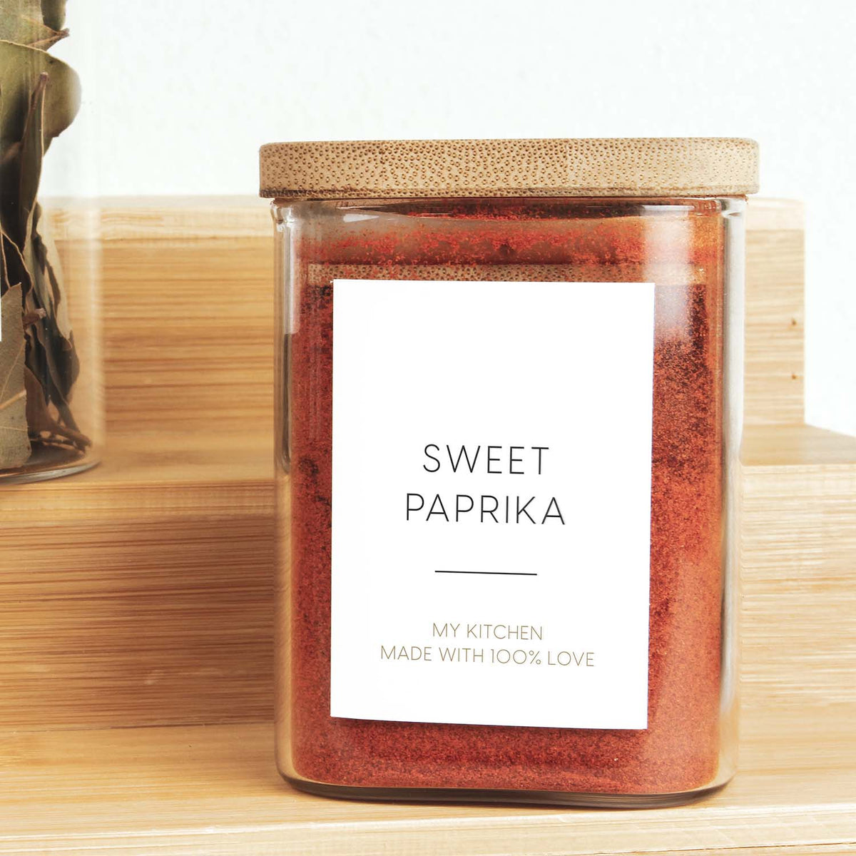 Rectangle spice jar labels
