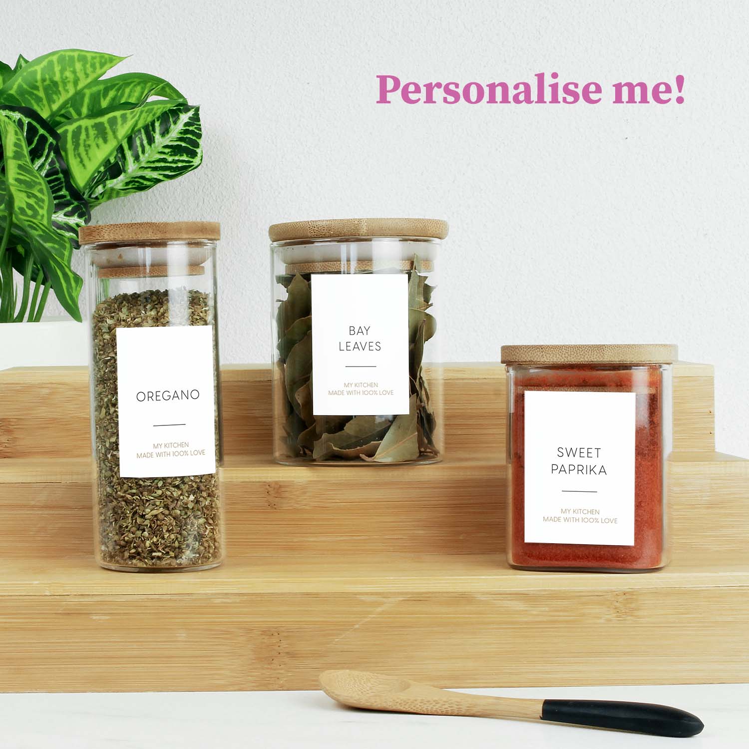 Rectangle Spice jar labels