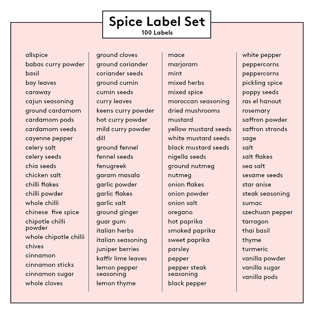Rectangle Spice Jar Label