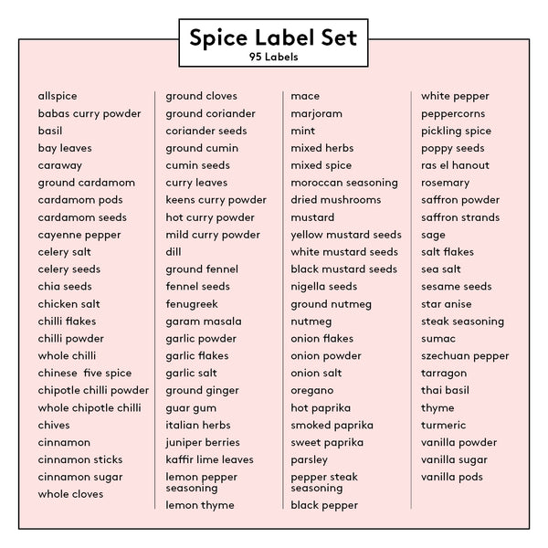 Bamboo Spice Rack & Spice Jar Label Bundle | Pretty Pantry - The Pretty ...