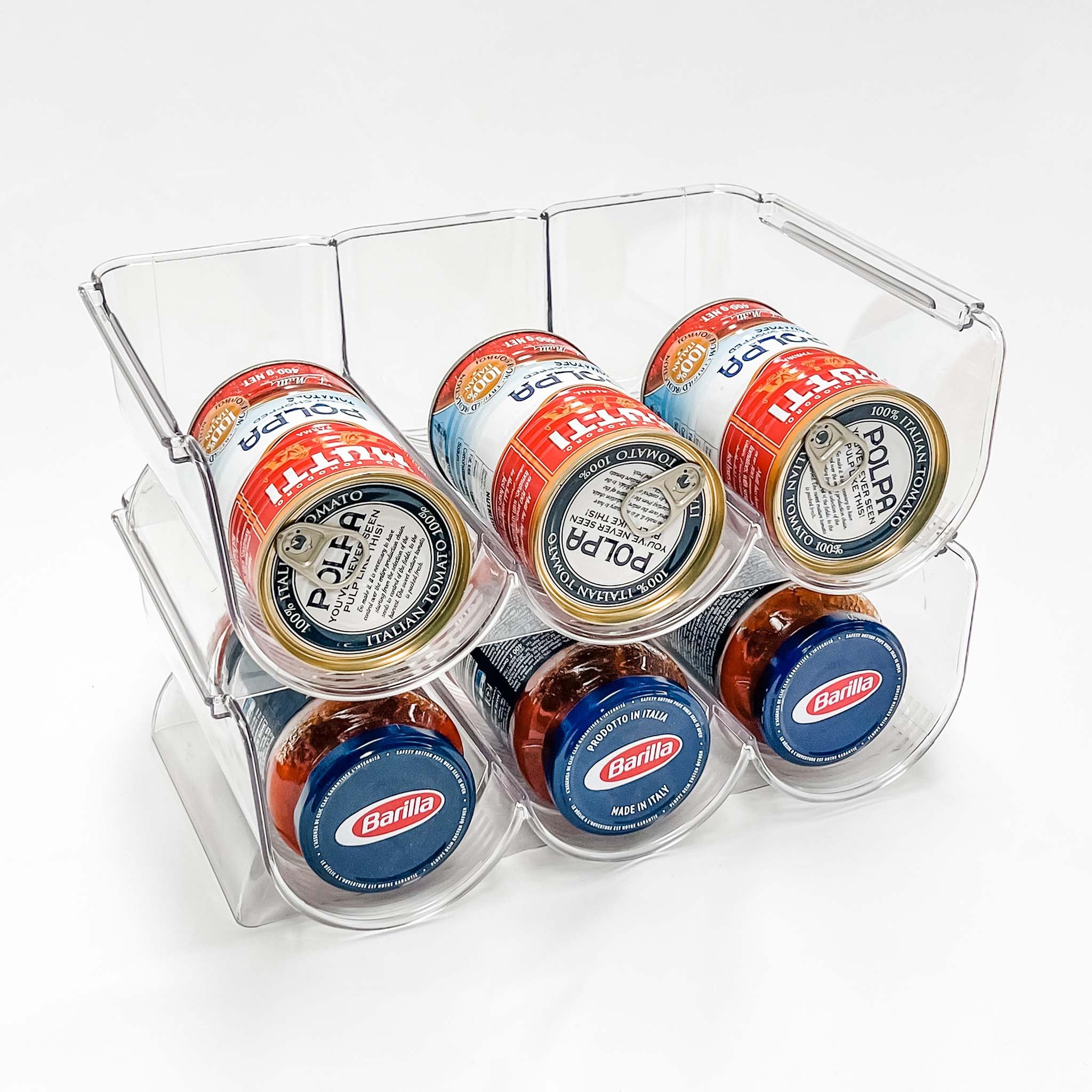 Clear Stackable Bottle Holder - The Pretty Store - Pretty Pantry Labels