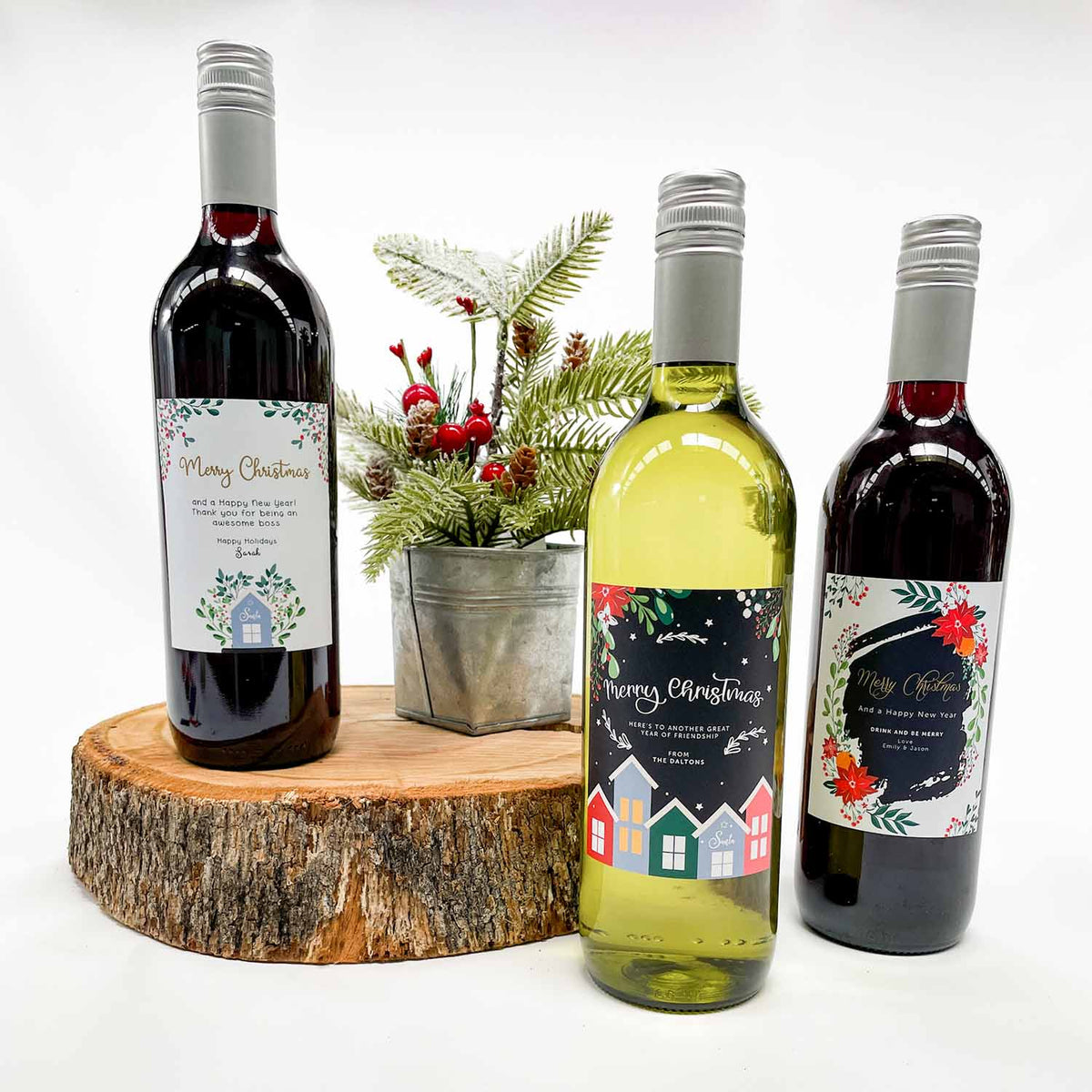 Christmas Wine Labels - Various Designs