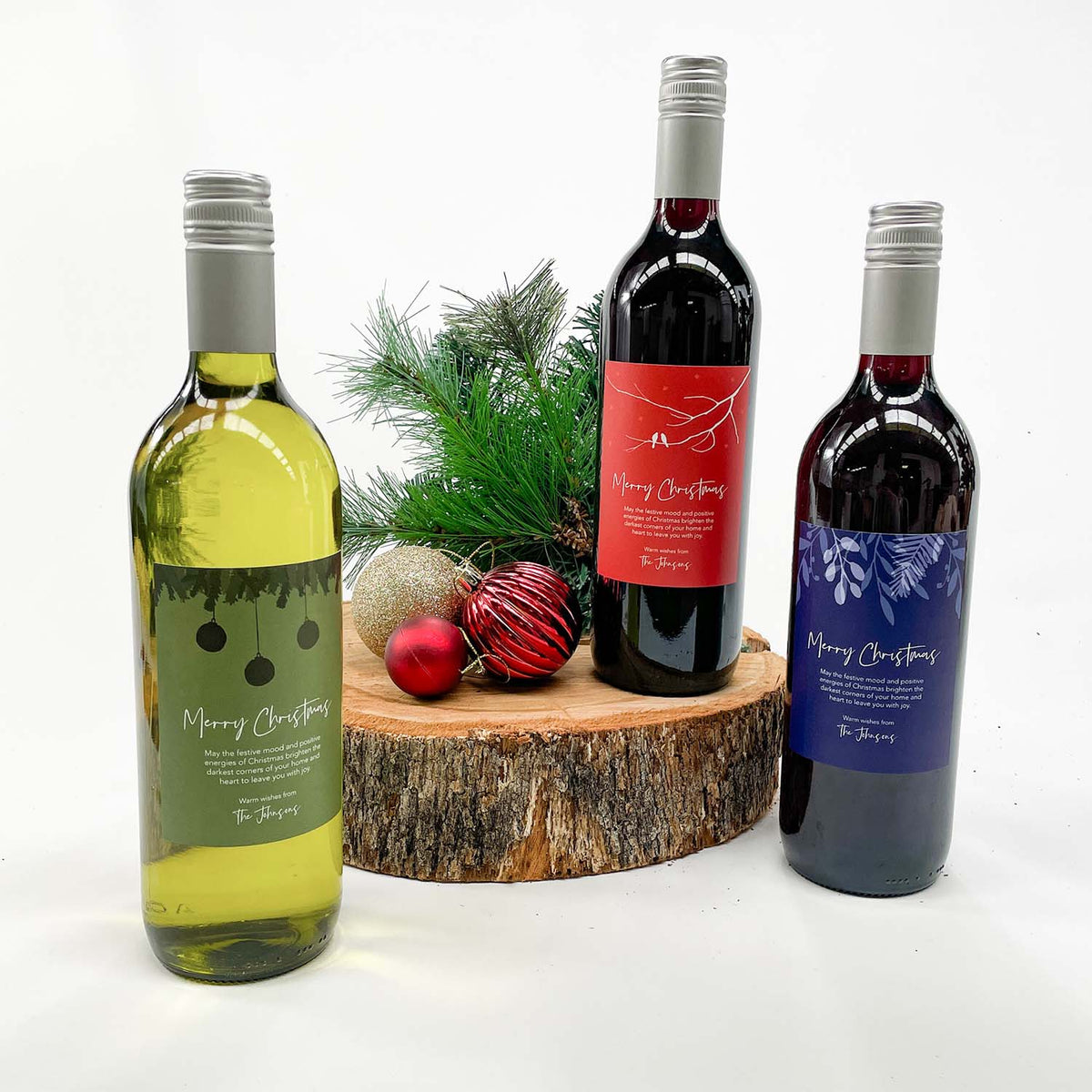 Christmas Wine Labels - Various Designs