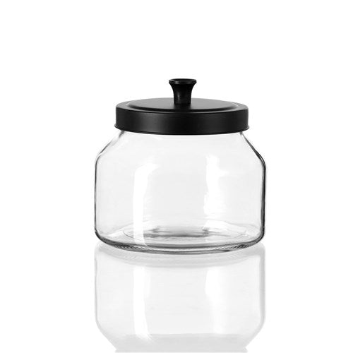 Cosmo Glass Jars with Black Lid