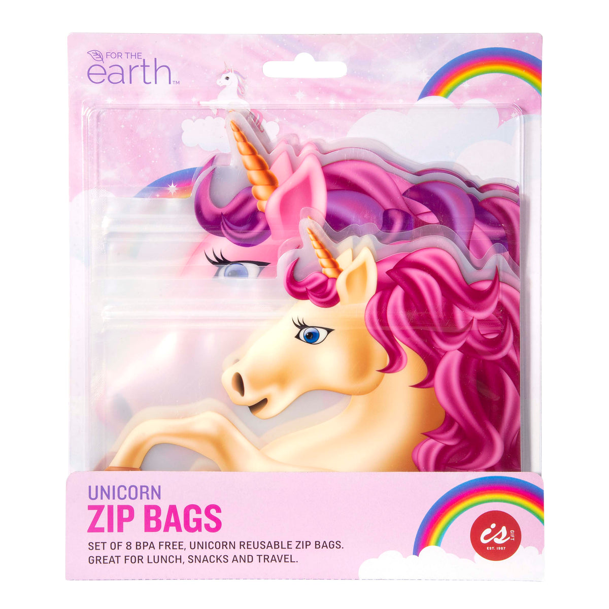 Reusable Zip Lock Bags - Unicorns